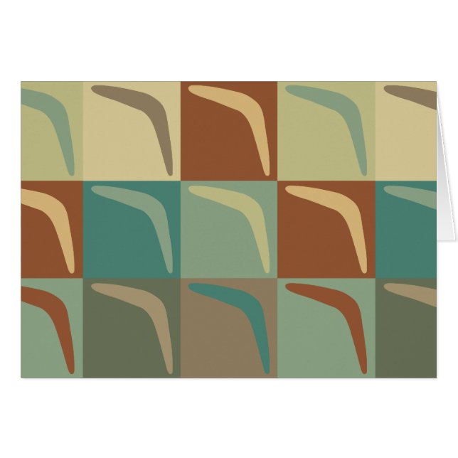 Bumerangpopkonst Hälsningskort (Framsidan Horizontal)