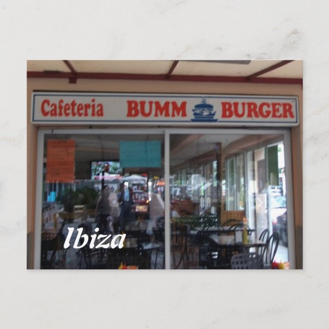 Bumm Burger Ibiza vykort (Framsida)