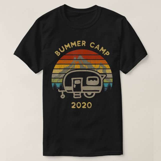 Bummer Camp 2020 Retro T Shirt (Design framsida)
