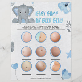 Bump eller bäer Belly [Baby Elephant [Blue] Brevhuvud