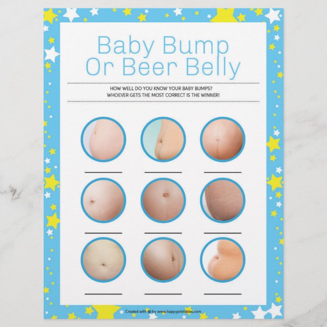 Bump eller bäer Belly i baby [Nattblått i Starry Brevhuvud (Framsida)