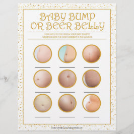 Bump- eller bäergelé för baby [Gyllene Sparkles] Brevhuvud