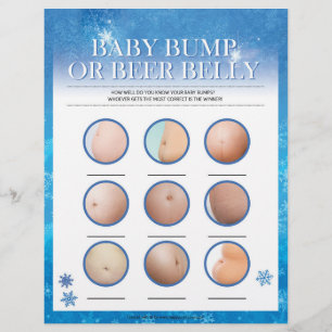 Bump eller béer av baby [Snöblått] Brevhuvud