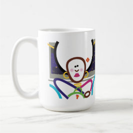 Bump i Abstrakten Modern Art Retro Mugg