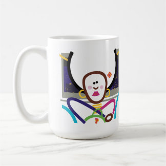Bump i Abstrakten Modern Art Retro Mugg