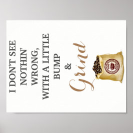 Bump och Grind Kitchen Pun Wall Art Poster