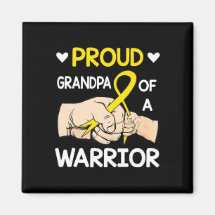 "Bump Proud Grandpa of a Warrior Childnature Cance Magnet