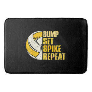 Bump Set Spike Upprepa Volleyboll Roligt Badrumsmatta