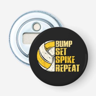 Bump Set Spike Upprepa Volleyboll Rollig Flasköppnare