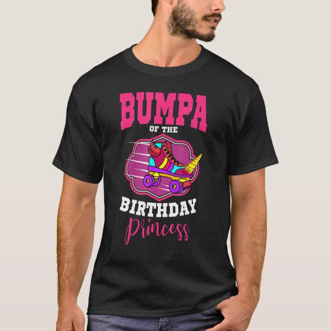 Bumpa av födelsedagspaktusen Roller Skates Skati T Shirt (Framsida)