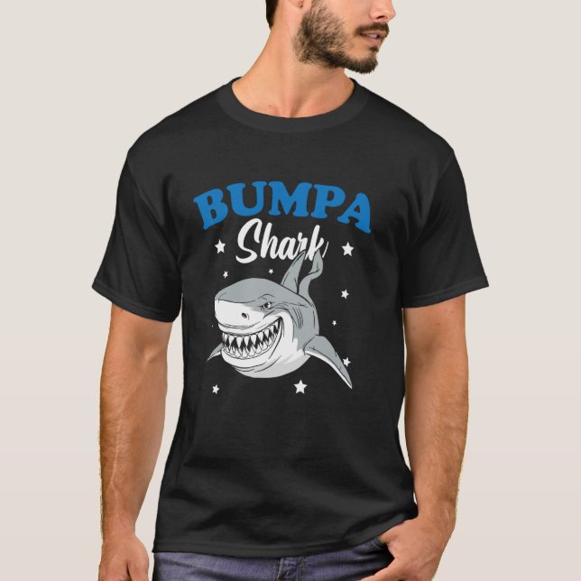 Bumpa Haj Rex Rolig Havsfisk Rovdjur Farfar T Shirt (Framsida)