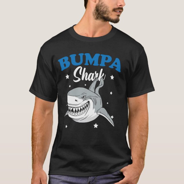 Bumpa Haj Rex Rolig Havsfisk Rovdjur Farfar T Shirt (Framsida)