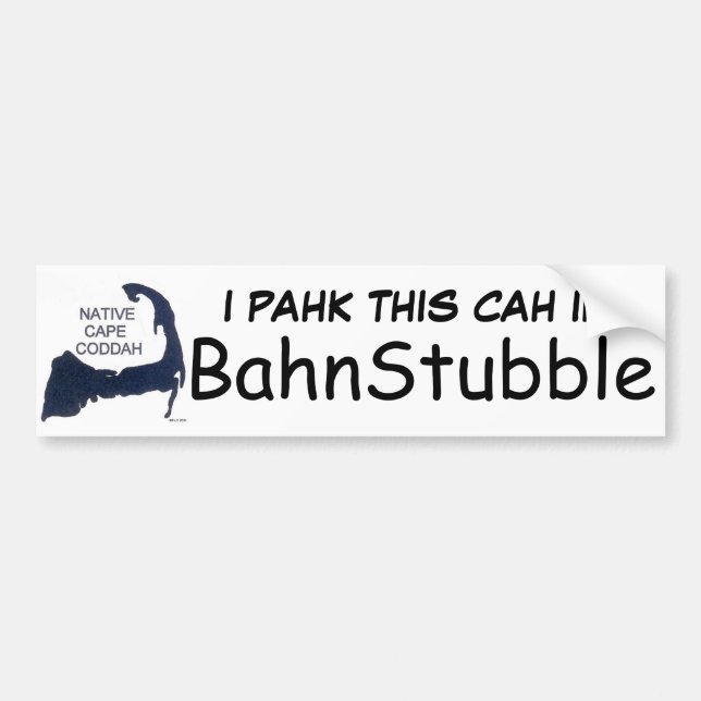 Bumpah Stickah- MIG PAHK DENNA CAH I BahnStubble Bildekal (Framsidan)