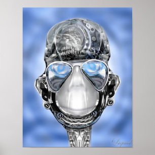 Bumper Cyborg Robot Skriv ut Poster