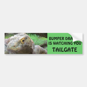 Bumper Dragon tittar på TAILGATE Bildekal