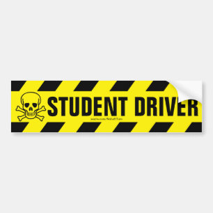 Bumper-etikett för drivrutin för student bildekal