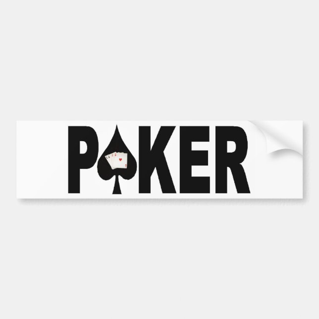 Bumper-etikett för POKER Player Bildekal (Framsidan)