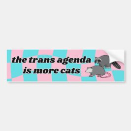 Bumper-etikett för trans Agenda Bildekal