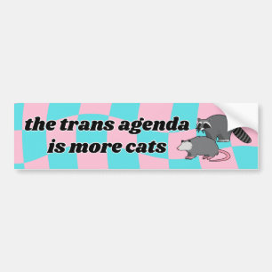 Bumper-etikett för trans Agenda Bildekal