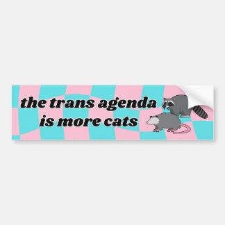 Bumper-etikett för trans Agenda Bildekal