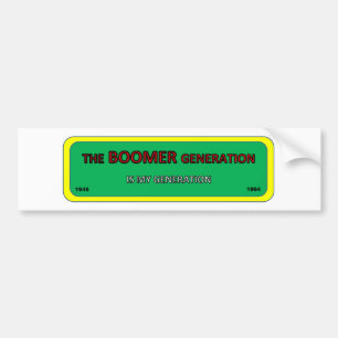Bumper/fönsterdekal BOOMER generation Bildekal