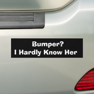 Bumper? Jag känner knappt hennes fina Bumper-märke Bildekal