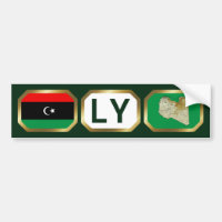 Bumper-märke för Libyen Flagga-koden