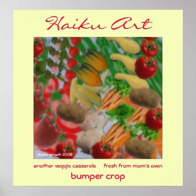 Bumper Skörd Haiku Art Skriv ut Poster (Framsidan)