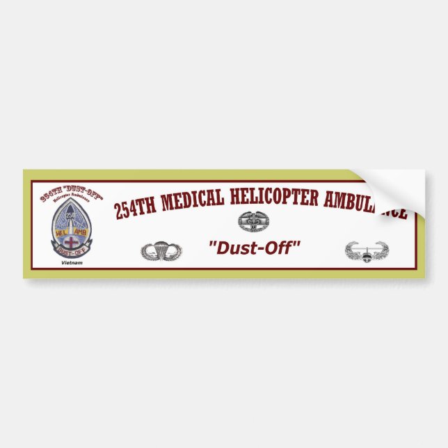 Bumper.Sticker_254th_Dust-off Bildekal (Framsidan)