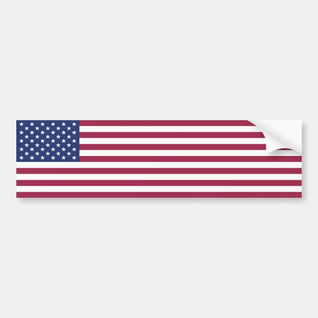 Bumper Sticker American Flagga Stretched Bildekal (Framsidan)