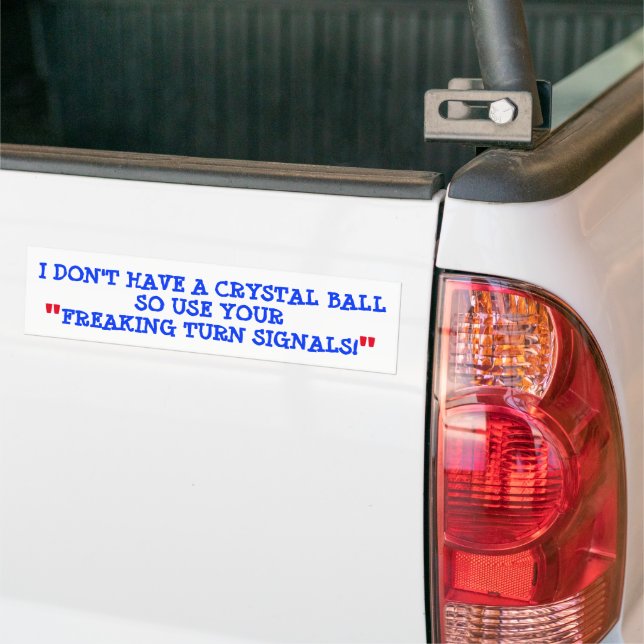 BUMPER STICKER "ANVÄNDA DIN TURNSIGNALER" DRIVRUTI BILDEKAL (På lastbil)