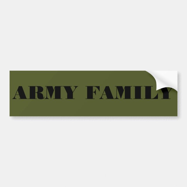 Bumper Sticker-arméfamiljen Bildekal (Framsidan)