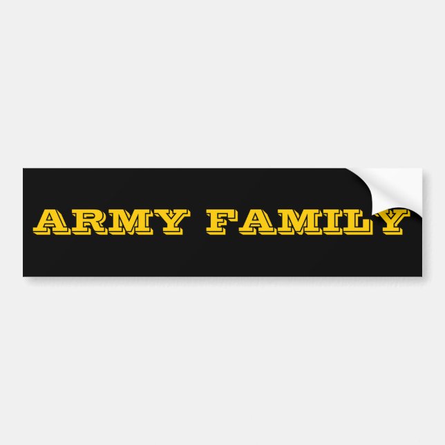 Bumper Sticker-arméfamiljen Bildekal (Framsidan)