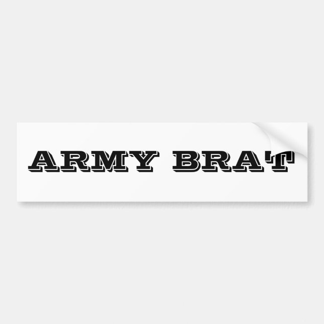 Bumper Sticker Army Brat Bildekal (Framsidan)