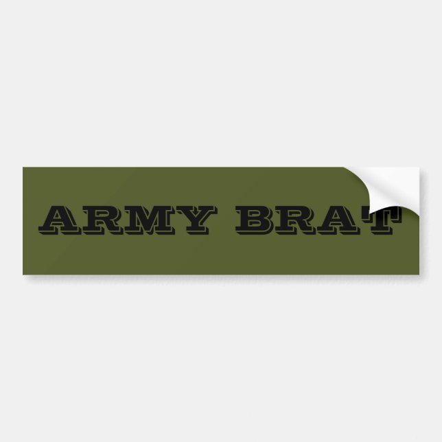 Bumper Sticker Army Brat Bildekal (Framsidan)