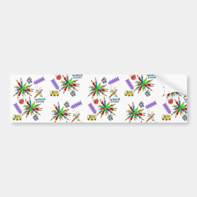 Bumper Sticker Back to school är Coola Bildekal (Framsidan)