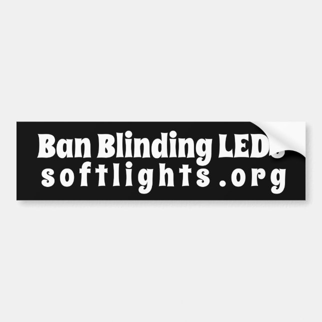 Bumper Sticker, Ban Blinding Ljus Bildekal (Framsidan)