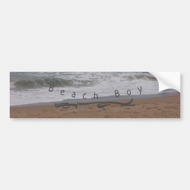 Bumper Sticker Beach Boy design stil Bildekal (Framsidan)