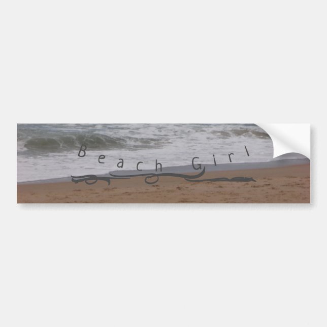 Bumper Sticker Beach Girl Design stil Bildekal (Framsidan)