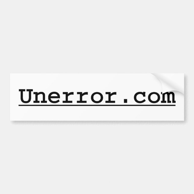 Bumper Sticker Black On White Bildekal (Framsidan)