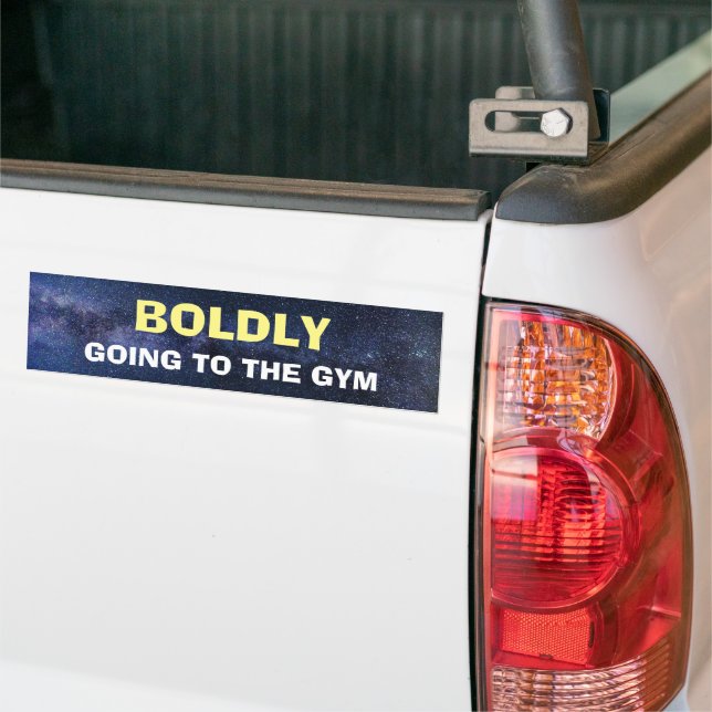 Bumper Sticker - Bolag går till Gymmen Bildekal (På lastbil)