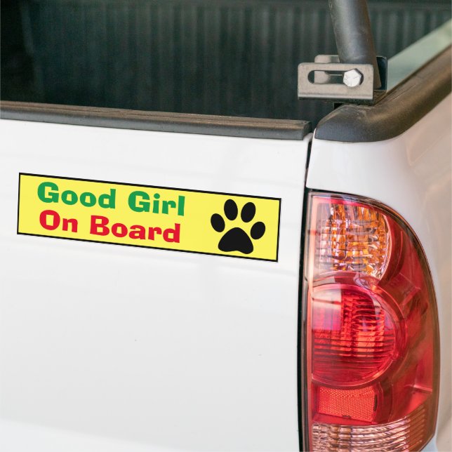 Bumper Sticker - Bra Girl On Board Bildekal (På lastbil)
