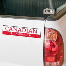 Bumper Sticker - Canadian On Board Board Bildekal
