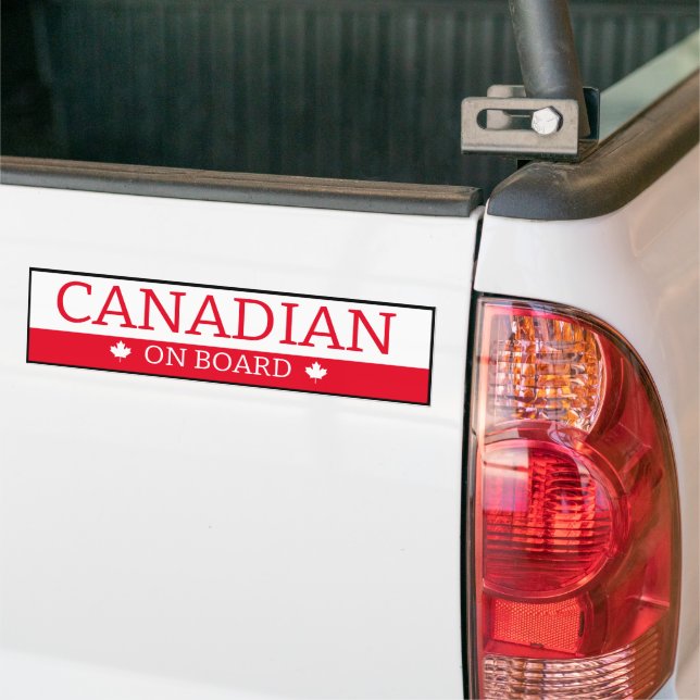 Bumper Sticker - Canadian On Board Board Bildekal (På lastbil)
