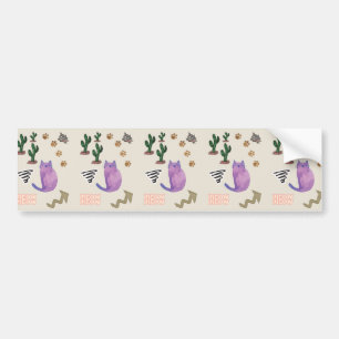 Bumper Sticker Cat Kittens Meow Bildekal