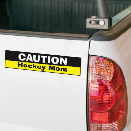 Bumper Sticker - Caution Hockey Mamma Bildekal