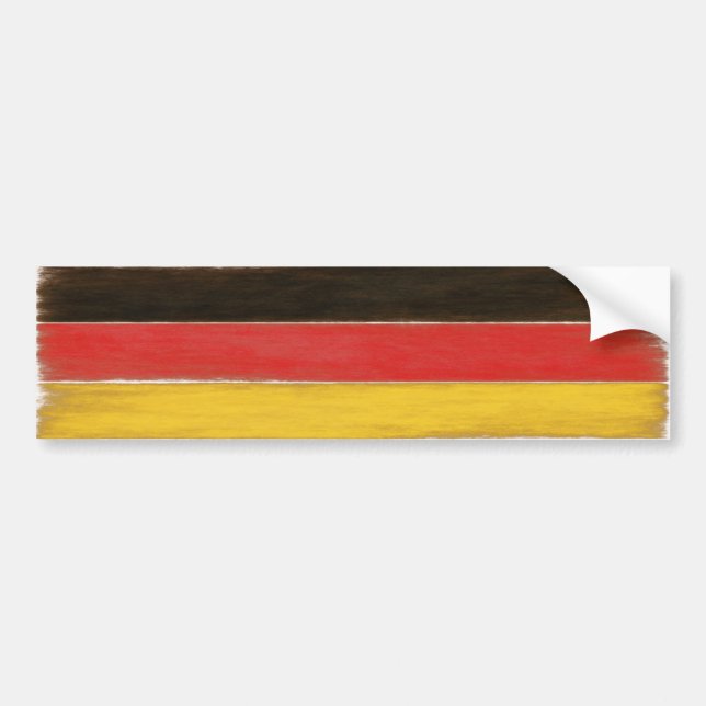 Bumper Sticker Coola Distress German Flagga Bildekal (Framsidan)