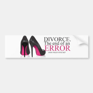 Bumper Sticker - "Divorce. Slutet på ett fel." Bildekal