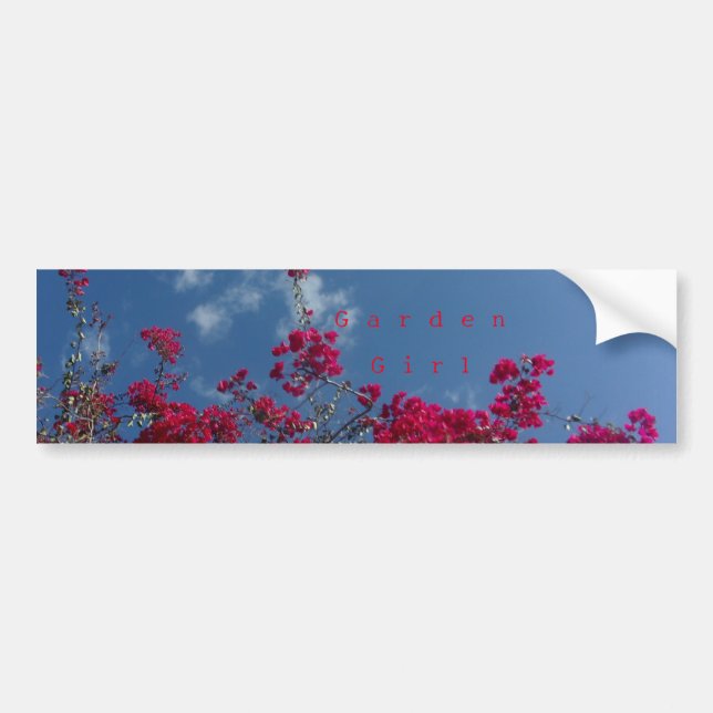 Bumper Sticker Garden Girl Design stil Bildekal (Framsidan)