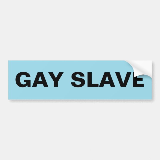 Bumper Sticker Gay Slave Bildekal (Framsidan)